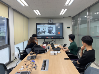 Researchers are monitoring the participant behavior via a camera